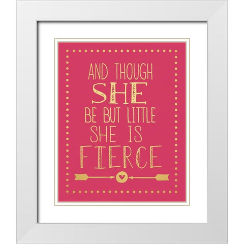 Fierce White Modern Wood Framed Art Print with Double Matting by Moulton, Jo