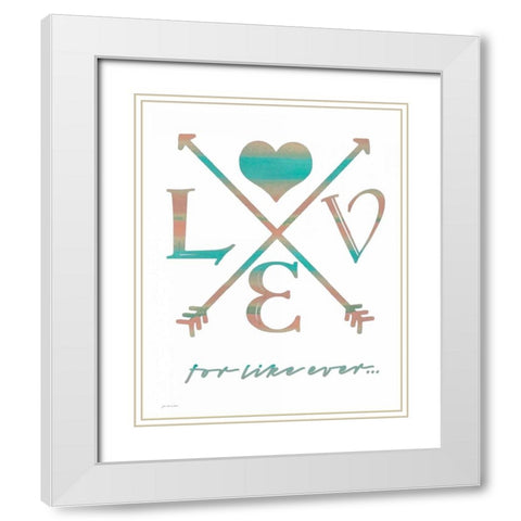 For Like Ever White Modern Wood Framed Art Print with Double Matting by Moulton, Jo