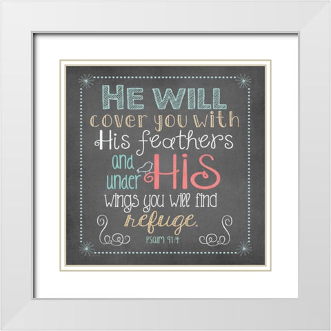 Refuge Chalk White Modern Wood Framed Art Print with Double Matting by Moulton, Jo