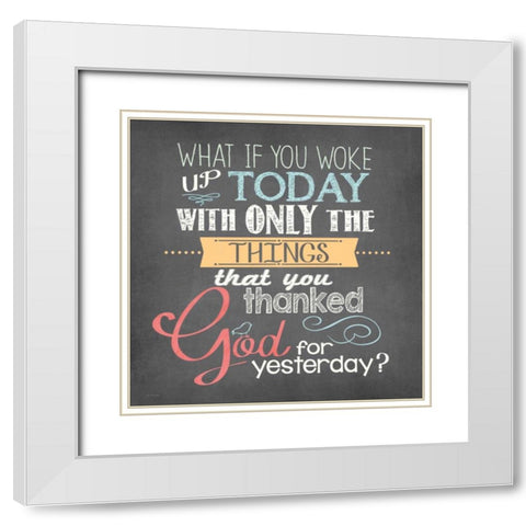 Thank God - Chalk White Modern Wood Framed Art Print with Double Matting by Moulton, Jo