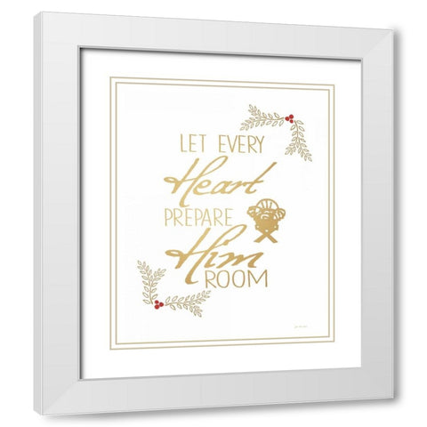 Every Heart White Modern Wood Framed Art Print with Double Matting by Moulton, Jo