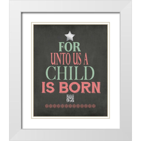 Son is Given II White Modern Wood Framed Art Print with Double Matting by Moulton, Jo