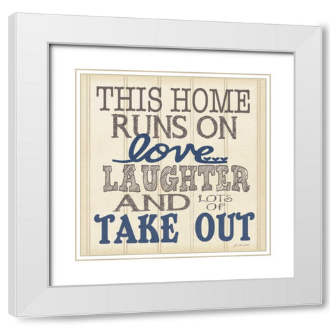 Take Out - Square White Modern Wood Framed Art Print with Double Matting by Moulton, Jo