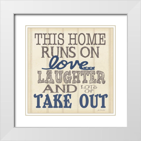 Take Out - Square White Modern Wood Framed Art Print with Double Matting by Moulton, Jo