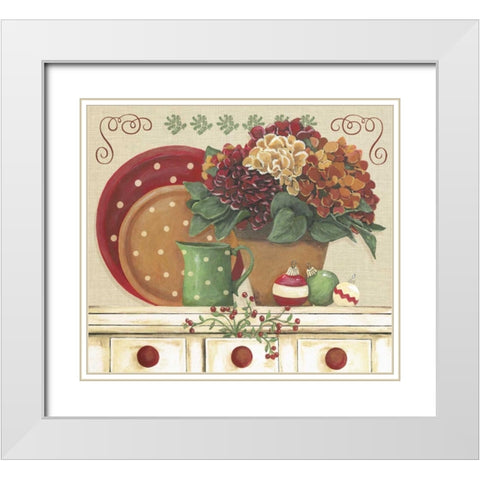 Setting the Season White Modern Wood Framed Art Print with Double Matting by Moulton, Jo