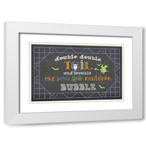 Toil and Trouble White Modern Wood Framed Art Print with Double Matting by Moulton, Jo