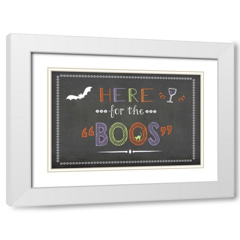 Boos White Modern Wood Framed Art Print with Double Matting by Moulton, Jo