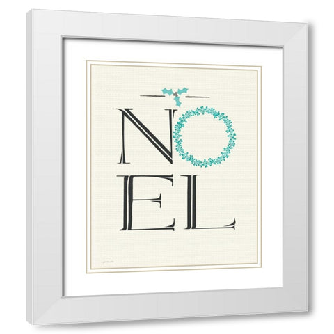 Noel White Modern Wood Framed Art Print with Double Matting by Moulton, Jo