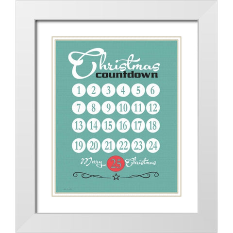 Countdown White Modern Wood Framed Art Print with Double Matting by Moulton, Jo
