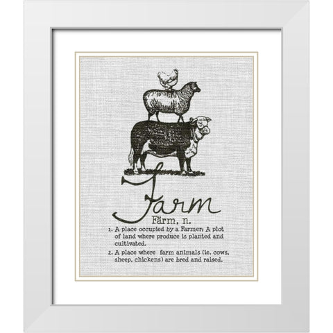 Farmers Wife White Modern Wood Framed Art Print with Double Matting by Moulton, Jo