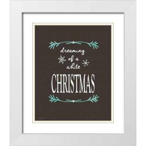White Christmas White Modern Wood Framed Art Print with Double Matting by Moulton, Jo