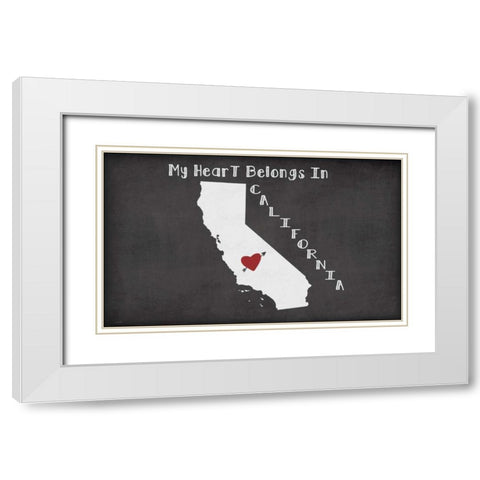 California Chalk White Modern Wood Framed Art Print with Double Matting by Moulton, Jo