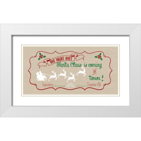 One Night White Modern Wood Framed Art Print with Double Matting by Moulton, Jo