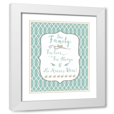 Family White Modern Wood Framed Art Print with Double Matting by Moulton, Jo