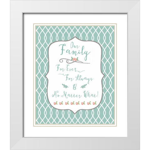 Family White Modern Wood Framed Art Print with Double Matting by Moulton, Jo