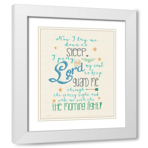 Sleep White Modern Wood Framed Art Print with Double Matting by Moulton, Jo