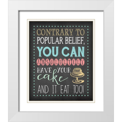 Cake White Modern Wood Framed Art Print with Double Matting by Moulton, Jo