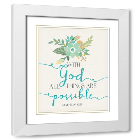 Possible White Modern Wood Framed Art Print with Double Matting by Moulton, Jo