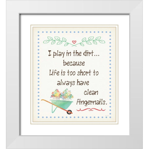 Play in the Dirt II White Modern Wood Framed Art Print with Double Matting by Moulton, Jo
