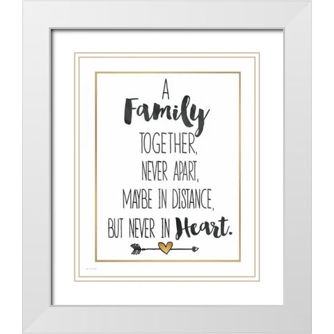 Family Together White Modern Wood Framed Art Print with Double Matting by Moulton, Jo