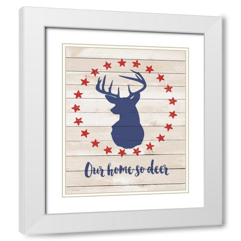 Home Sweet Home White Modern Wood Framed Art Print with Double Matting by Moulton, Jo