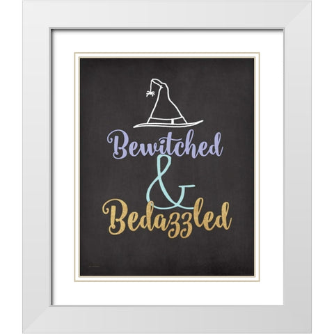 Bedazzled White Modern Wood Framed Art Print with Double Matting by Moulton, Jo