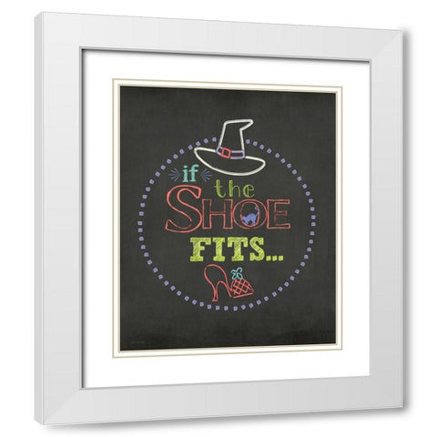 If the Shoe Fits White Modern Wood Framed Art Print with Double Matting by Moulton, Jo
