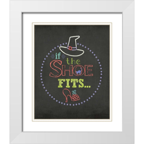 If the Shoe Fits White Modern Wood Framed Art Print with Double Matting by Moulton, Jo