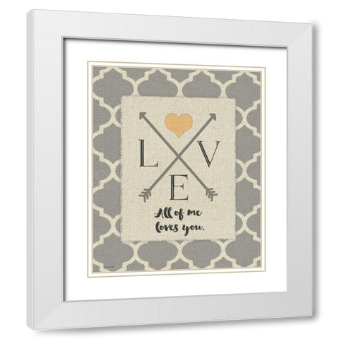 All of Me White Modern Wood Framed Art Print with Double Matting by Moulton, Jo