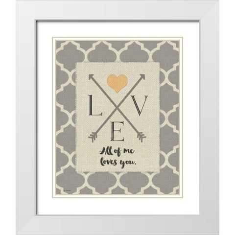 All of Me White Modern Wood Framed Art Print with Double Matting by Moulton, Jo