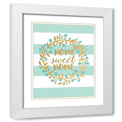 H sweet H White Modern Wood Framed Art Print with Double Matting by Moulton, Jo