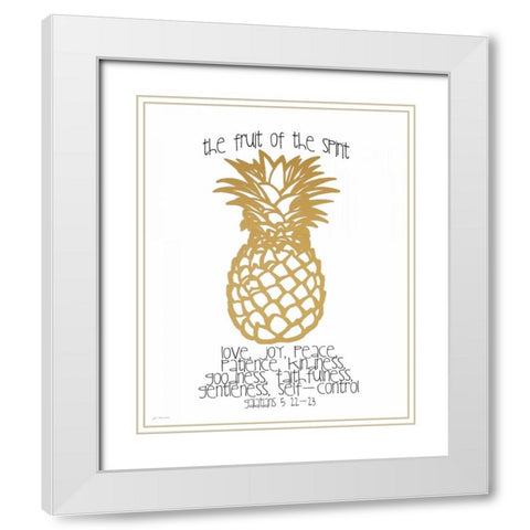 Fruit of the Spirit White Modern Wood Framed Art Print with Double Matting by Moulton, Jo