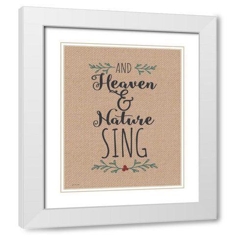 Burlap Heaven and Nature White Modern Wood Framed Art Print with Double Matting by Moulton, Jo