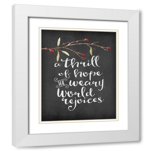 The World Rejoices White Modern Wood Framed Art Print with Double Matting by Moulton, Jo