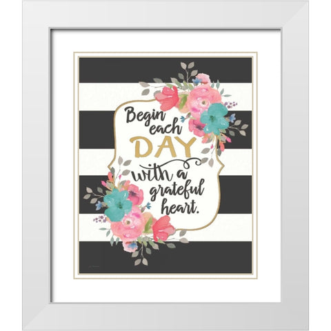 Each Day White Modern Wood Framed Art Print with Double Matting by Moulton, Jo