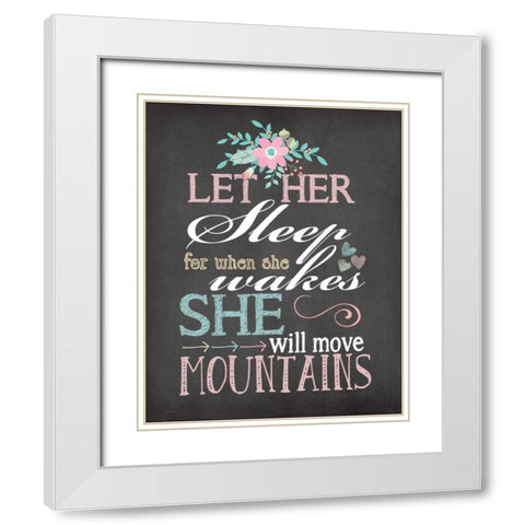 Let Her Sleep White Modern Wood Framed Art Print with Double Matting by Moulton, Jo