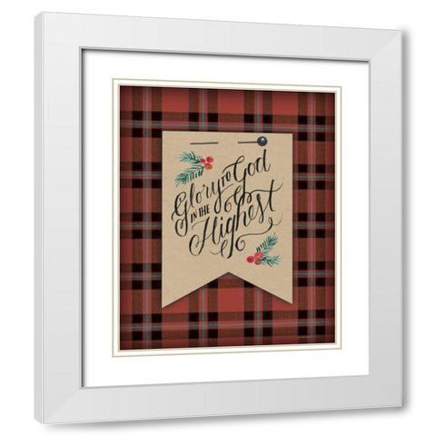 Glory to God White Modern Wood Framed Art Print with Double Matting by Moulton, Jo