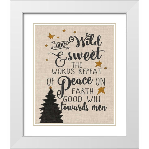 Goodwill Towards Men White Modern Wood Framed Art Print with Double Matting by Moulton, Jo