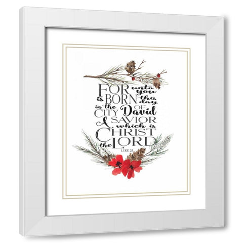 Modern Luke 2-11 White Modern Wood Framed Art Print with Double Matting by Moulton, Jo