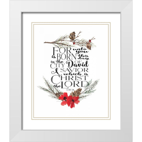 Modern Luke 2-11 White Modern Wood Framed Art Print with Double Matting by Moulton, Jo