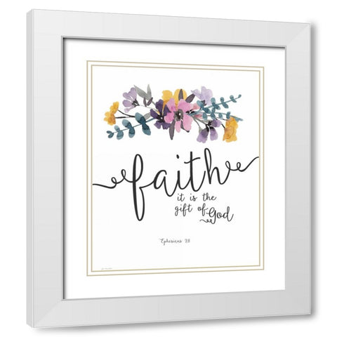 Gift of God White Modern Wood Framed Art Print with Double Matting by Moulton, Jo