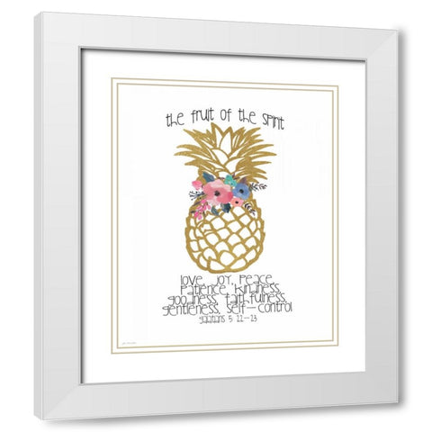 Fruit of the Spirit White Modern Wood Framed Art Print with Double Matting by Moulton, Jo