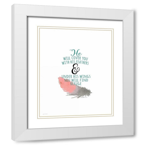 Refuge White Modern Wood Framed Art Print with Double Matting by Moulton, Jo