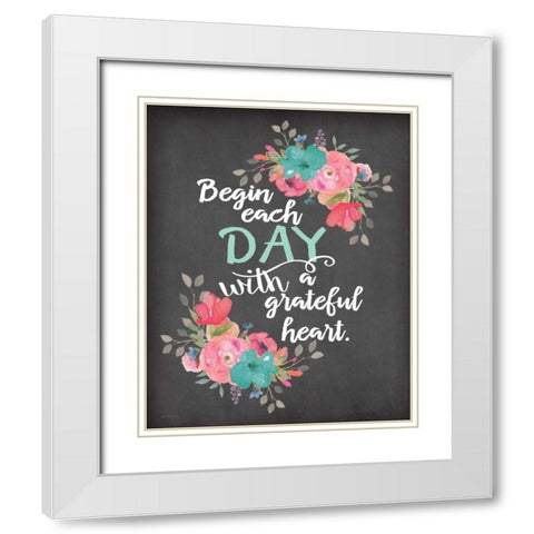 Each Day White Modern Wood Framed Art Print with Double Matting by Moulton, Jo