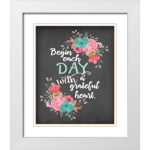 Each Day White Modern Wood Framed Art Print with Double Matting by Moulton, Jo
