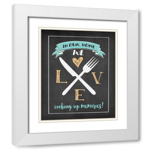 Cooking Up Memories White Modern Wood Framed Art Print with Double Matting by Moulton, Jo