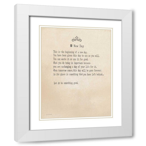 A New Day White Modern Wood Framed Art Print with Double Matting by Moulton, Jo