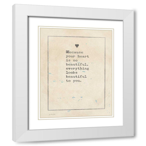 Beautiful White Modern Wood Framed Art Print with Double Matting by Moulton, Jo