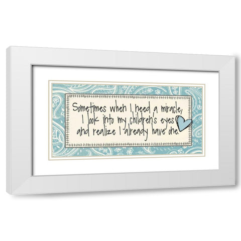 Childrens Eyes White Modern Wood Framed Art Print with Double Matting by Moulton, Jo