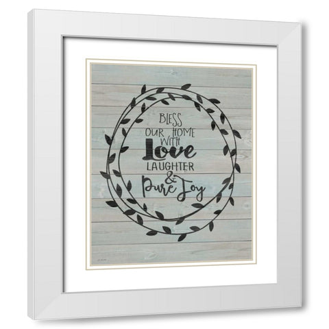 Pure Joy White Modern Wood Framed Art Print with Double Matting by Moulton, Jo